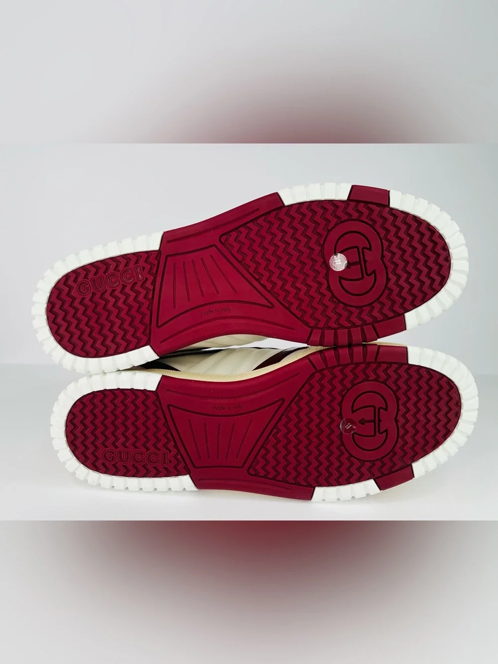 Gucci Re-Web Ace Logo Men Leather Sneakers UK 11 - US 11.5 - EU 45
